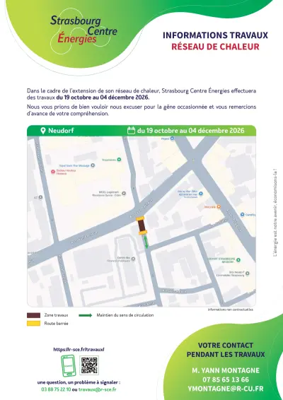 Travaux Strasbourg, secteur Neudorf, Rue Simonis.