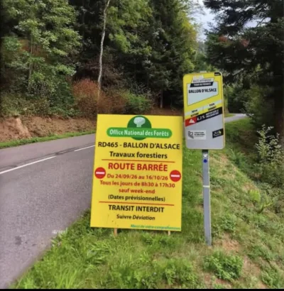 Travaux D465 Ballon d’Alsace ( côté 88 )