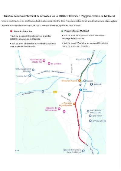 Travaux D10, Metzeral.