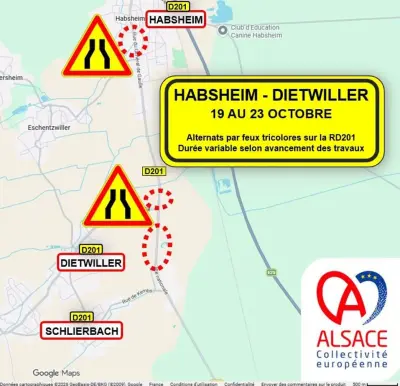 Travaux D201 Habsheim