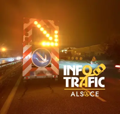 Travaux M35, à hauteur de Souffelweyersheim.
