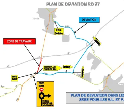 Travaux D37, entre l’A35 et Hoerdt