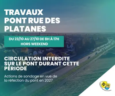 Travaux Fegersheim, Rue des platanes, au niveau du pont sur l'Andlau.