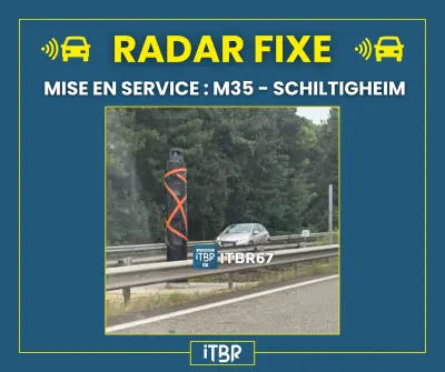 Travaux M35, à hauteur de Schiltigheim et du radar de covoiturage.