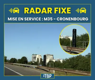 Travaux M35, échangeur de Cronenbourg, sens Strasbourg > Paris.